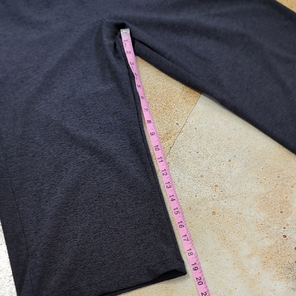 Lucy | Charcoal Wide Leg Leggings Capris Size L - Picture 4 of 11